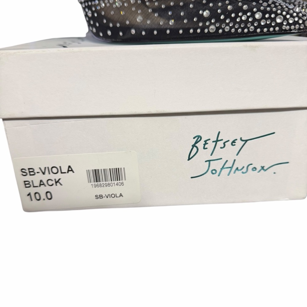 Betsey Johnson/Black/ Women's Viola Rhinestone Mesh Evening Pumps/Size: 10 - Picture 8 of 16